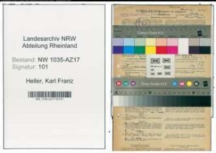 Entnazifizierung Karl Franz Heller , geb. 17.02.1906 (Bergrat)