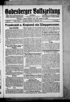 Godesberger Volkszeitung. 1913-1933