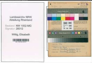 Entnazifizierung Elisabeth Wittig , geb. 15.05.1912 (Kuechenhilfe)