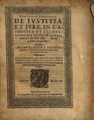 Disputatio theologica de iustitia et iure
