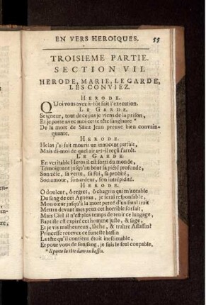 Section VII. Herode, Marie, Le Garde, Les Conviez