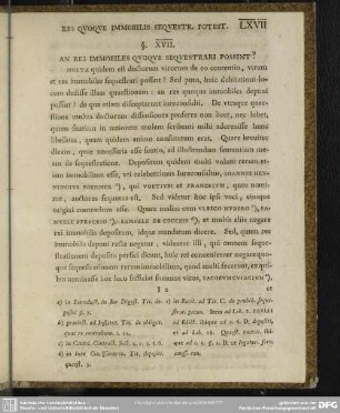 §. XVII. An Res Immobiles Quoque Sequestrari Possint?