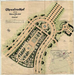 Grundstück Südwestkirchhof, Ehrenfriedhof - Teilansicht