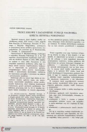 6: Treści ideowe i zagadnienie fundacji nagrobka księcia Henryka Poboznego