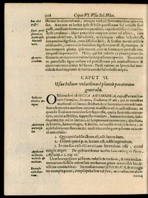 Caput VI. Usus Salium volatilium e plantis paratorum generalis.