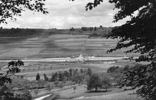 Tank- und Rastanlage Gruibingen Tankstelle Nordseite. 1945 - 1962 US Army. Abgebrochen.