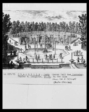 Chantilly, Park, oberer Teil der Kaskaden