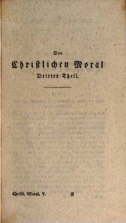 System der christlichen Moral, Fünfter Band