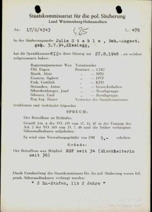 Stehle, Julie
