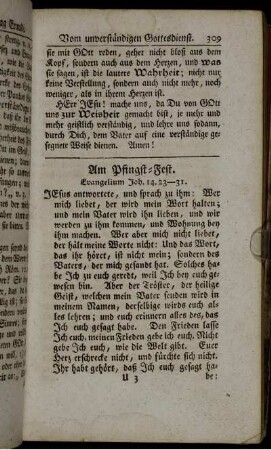 Am Pfingst-Fest. - Am Fest Trinitatis.