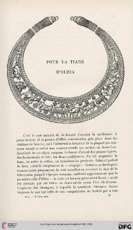 3. Pér. 16.1896: Pour la tiare d'Olbia