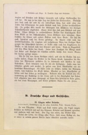 B. Deutsche Sage und Geschichte