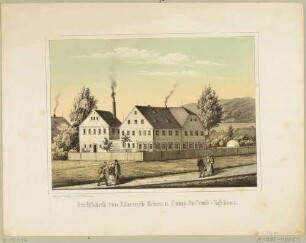 Die Drellfabrik von Kämmels Erben u. Comp. in Gross-Schönau, aus dem "Album der sächsischen Industrie …", Bd. 1, 1856
