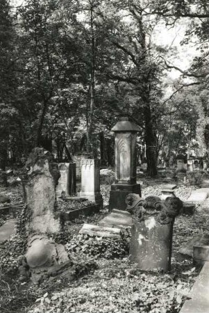 Dresden-Pirnaische Vorstadt. Eliasfriedhof. Ansicht mit Grabmal für den Juristen Dr. Christian Ernst Ulrici (1750-1825)