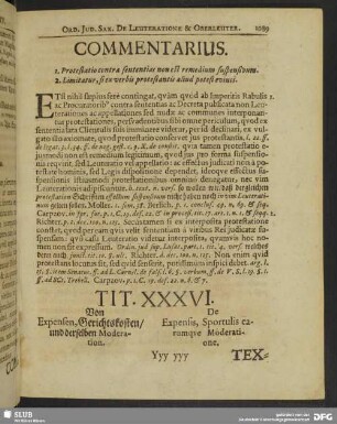 Tit. XXXVI. Von Expensen, Gerichtskosten, und derselben Moderation