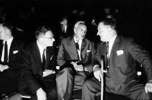 13. Tagung 1963 Medizin; Eröffnung Lindau 1.7.63: Sir Hans A. Krebs, Severo Ochoa, Hugo Th. Theorell