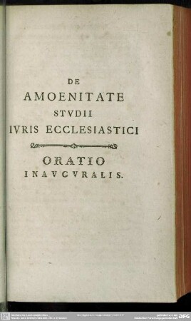 De Amoenitate Studii Iuris Ecclesiastici