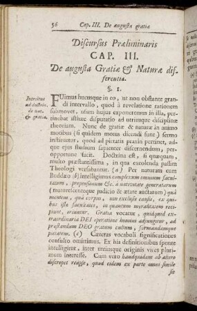 Cap. III. De augusta Gratiæ & Naturæ differentia