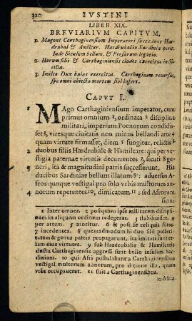 320-325, Liber XIX. Breviarivm Capitvm