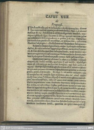 Caput VIII. de Prognosi