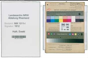 Entnazifizierung Ewald Huth , geb. 23.11.1913 (Postfacharbeiter)