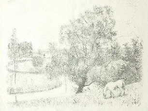 Landschaft mit Pferd