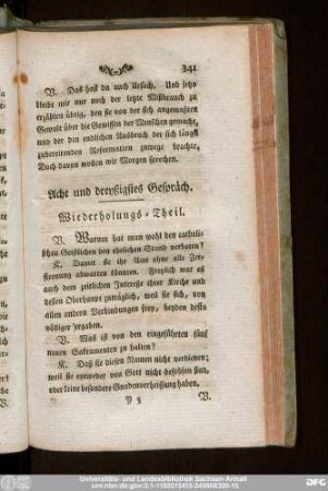 Acht und dreyßigstes Gespräch.