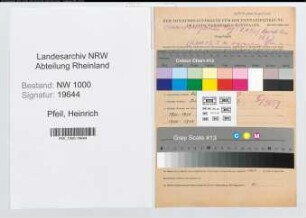 Entnazifizierung Heinrich Pfeil, geb. 23.01.1906 (Statistiker)