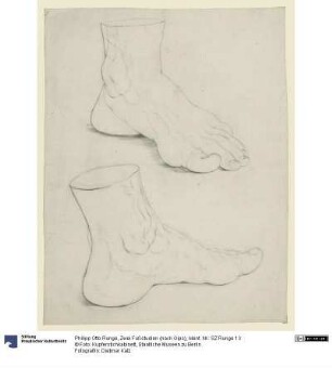 Zwei Fußstudien (nach Gips)
