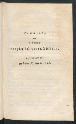 Kleines Gesangbuch für die Privatandacht