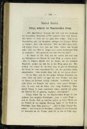 Fünftes Kapitel. Leipzig während der Napoleonischen Kriege