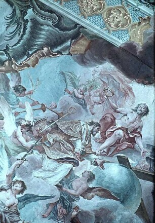 Glorie des heiligen Paulinus und Nebenbilder mit Szenen seiner Vita