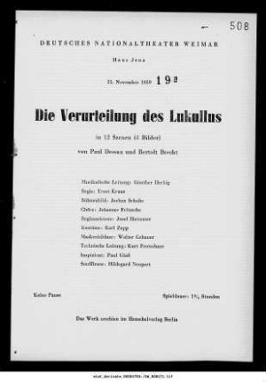 Die Verurteilung des Lukullus