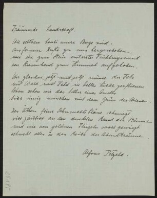 Alfons Petzold: Träumende Landschaft