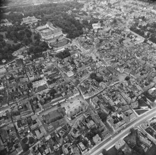 Altstadt von Gotha : Blickrichtung Südwesten zum Schloss Friedenstein