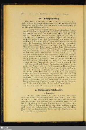 IV. Nutzpflanzen