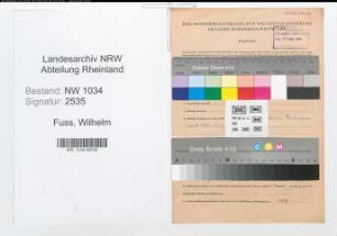 Entnazifizierung Wilhelm Fuss , geb. 18.08.1912 (Unteroffizier)