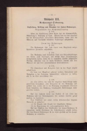 Abschnitt III. Rechnungs-Ordnung