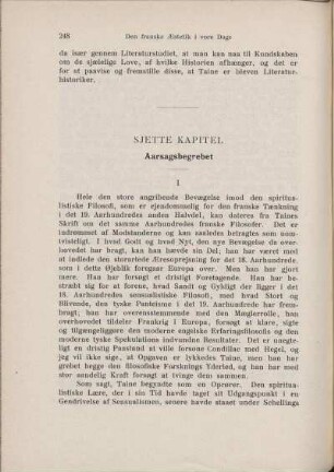 Sjette Kapitel. Aarsagsbegrebet