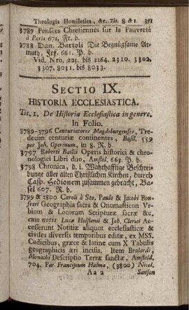 Sectio IX. - Sectio XII.