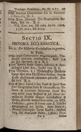 Sectio IX. - Sectio XII.