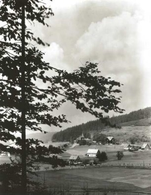 Rehefeld (Altenberg-Rehefeld-Zaunhaus). Oberer Ortsteil mit ehem. Königlichem Jagdschloß