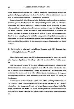 3.4 Die Strategien im außerlandwirtschaftlichen Bereich nach 1989