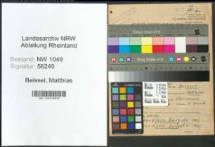 Entnazifizierung Matthias Beissel , geb. 03.01.1920 (Kaufmaennischer Angestellter)