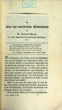 Beiträge zur Geschichte, Statistik, Naturkunde und Kunst von Tirol und Vorarlberg. 3, 3. 1827