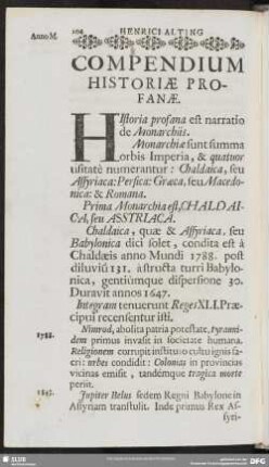 Compendium Historiae Profanae