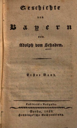 Geschichte von Bayern. 1