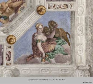 Villa Barbaro; Stanza dell'Olimpo : Der Olymp, die vier Elemente und Allegorien