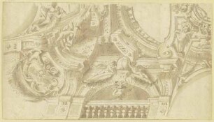 Gewölbe mit ornamentierten Panneaus und Amoretten