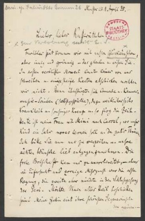 Brief an Antonie Speyer : 11.04.1885